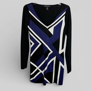 INC International Concepts Vintage Deadstock y2k geometric print dress size XS